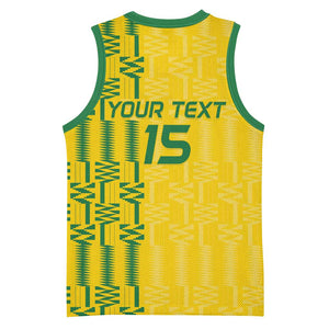 Custom Zimbabwe Football Basketball Jersey Come On Warriors - Kente Pattern - African Pride