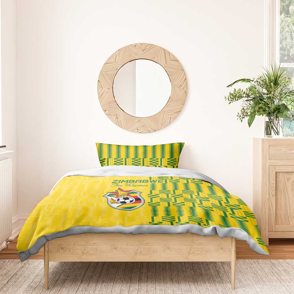 Zimbabwe Football Bedding Set Come On Warriors - Kente Pattern - African Pride
