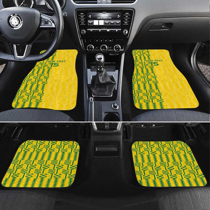 Custom Zimbabwe Football Car Mats Come On Warriors - Kente Pattern - African Pride