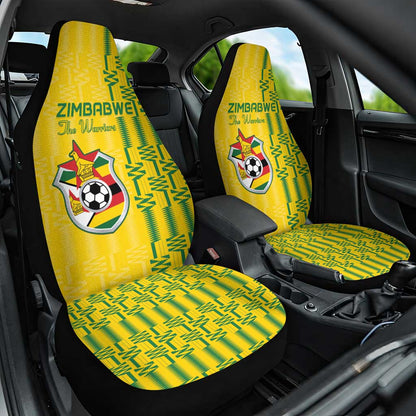 Zimbabwe Football Car Seat Cover Come On Warriors - Kente Pattern - African Pride