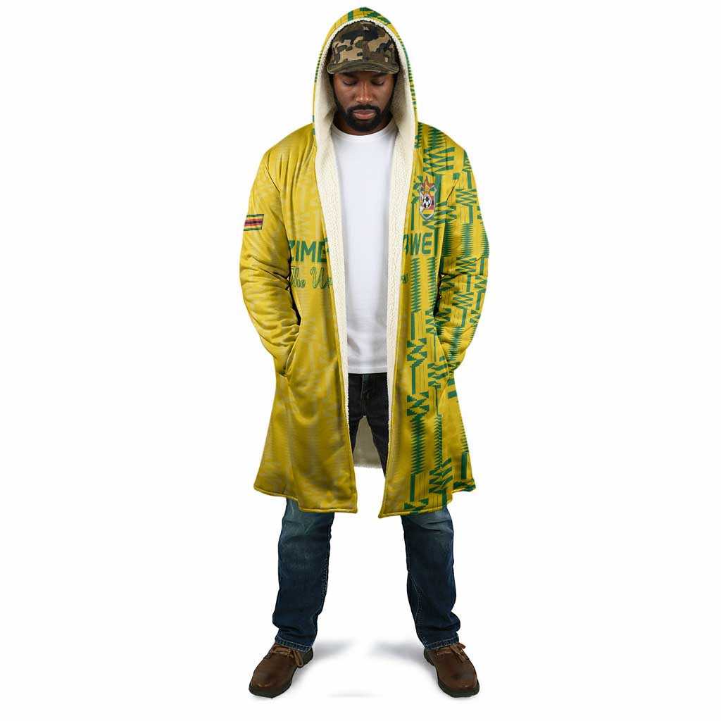 Custom Zimbabwe Football Cloak Come On Warriors - Kente Pattern - African Pride