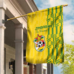 Zimbabwe Football Garden Flag Come On Warriors - Kente Pattern - African Pride