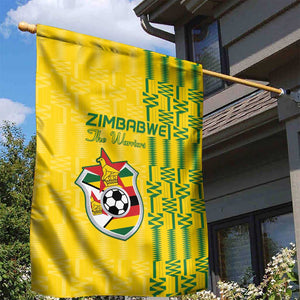 Zimbabwe Football Garden Flag Come On Warriors - Kente Pattern - African Pride