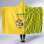 Zimbabwe Football Hooded Blanket Come On Warriors - Kente Pattern - African Pride