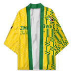 Custom Zimbabwe Football Kimono Come On Warriors - Kente Pattern - African Pride