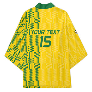 Custom Zimbabwe Football Kimono Come On Warriors - Kente Pattern - African Pride