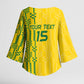 Custom Zimbabwe Football Kimono Sleeve Blouse Come On Warriors - Kente Pattern - African Pride