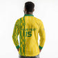 Custom Zimbabwe Football Long Sleeve Polo Shirt Come On Warriors - Kente Pattern - African Pride