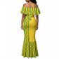 Custom Zimbabwe Football Mermaid Dress Come On Warriors - Kente Pattern - African Pride