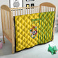 Zimbabwe Football Quilt Come On Warriors - Kente Pattern - African Pride