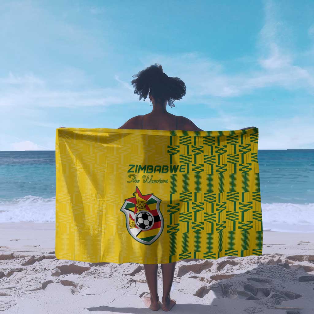 Zimbabwe Football Sarong Come On Warriors - Kente Pattern - African Pride