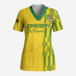 Custom Zimbabwe Football Scrub Top Come On Warriors - Kente Pattern - African Pride