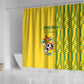 Zimbabwe Football Shower Curtain Come On Warriors - Kente Pattern - African Pride