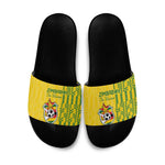 Zimbabwe Football Slide Sandals Come On Warriors - Kente Pattern - African Pride