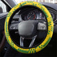 Zimbabwe Football Steering Wheel Cover Come On Warriors - Kente Pattern - African Pride