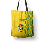 Zimbabwe Football Tote Bag Come On Warriors - Kente Pattern - African Pride