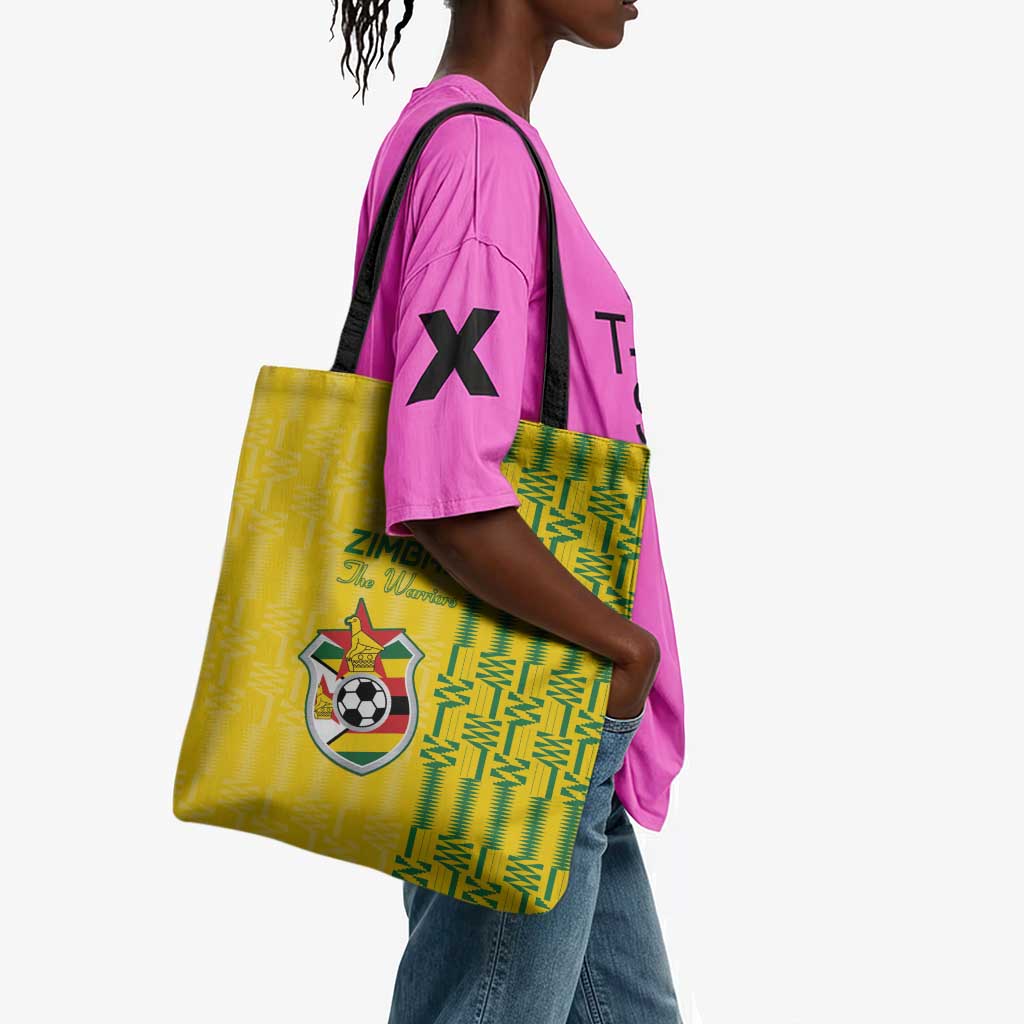 Zimbabwe Football Tote Bag Come On Warriors - Kente Pattern - African Pride