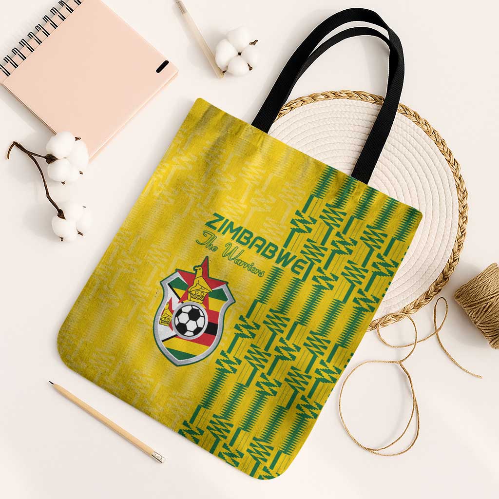 Zimbabwe Football Tote Bag Come On Warriors - Kente Pattern - African Pride