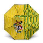 Zimbabwe Football Umbrella Come On Warriors - Kente Pattern - African Pride