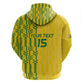 Custom Zimbabwe Football Zip Hoodie Come On Warriors - Kente Pattern - African Pride