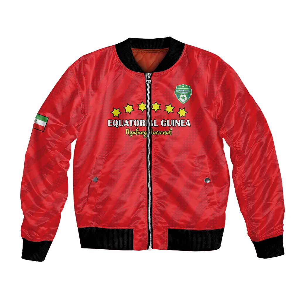 Custom Equatorial Guinea Football Bomber Jacket Go Nzalang Nacional Go - African Pride