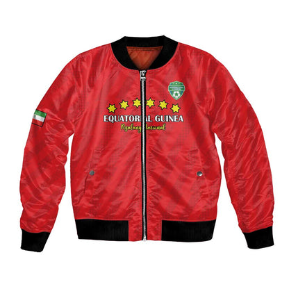 Custom Equatorial Guinea Football Bomber Jacket Go Nzalang Nacional Go - African Pride