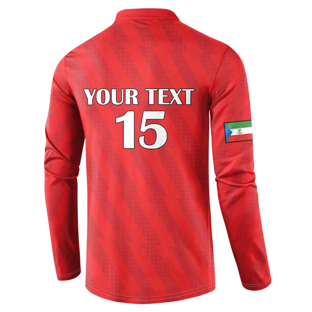 Custom Equatorial Guinea Football Button Sweatshirt Go Nzalang Nacional Go