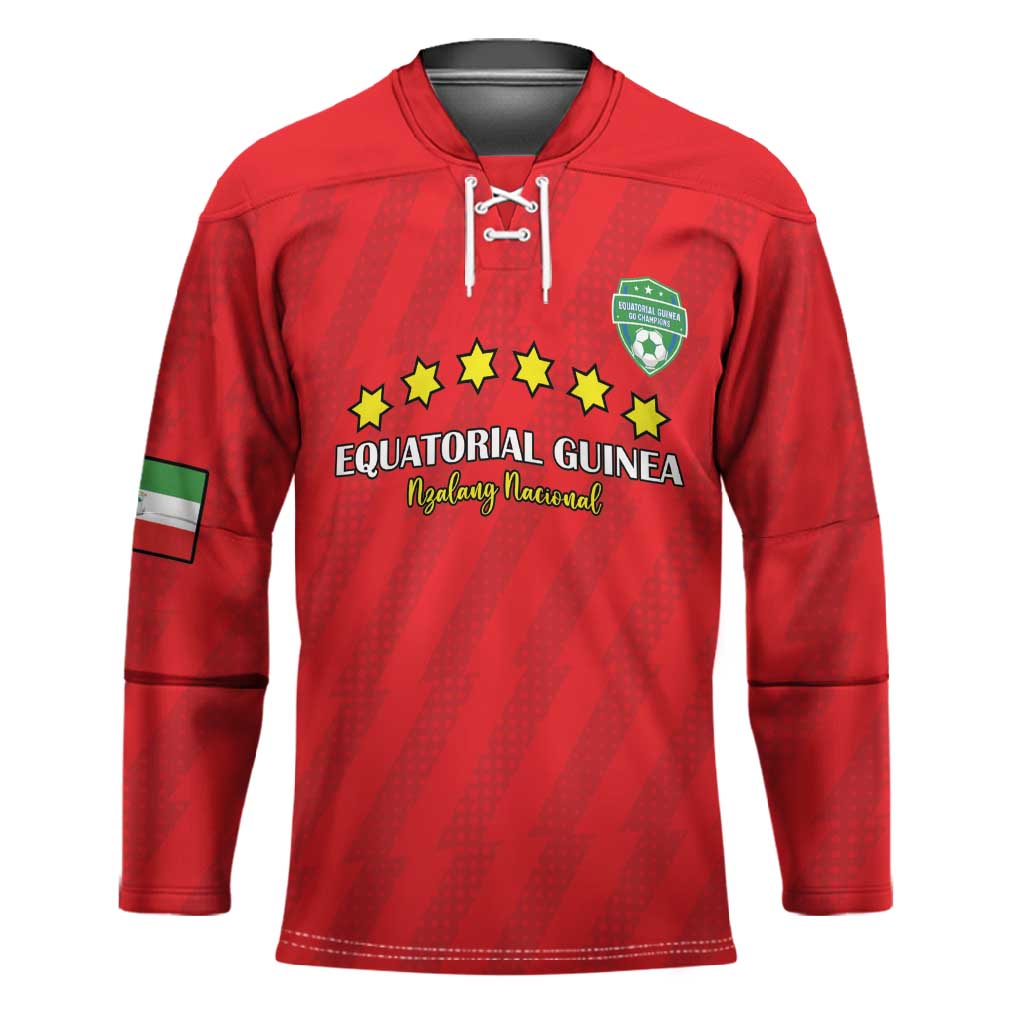 Custom Equatorial Guinea Football Hockey Jersey Go Nzalang Nacional Go - African Pride