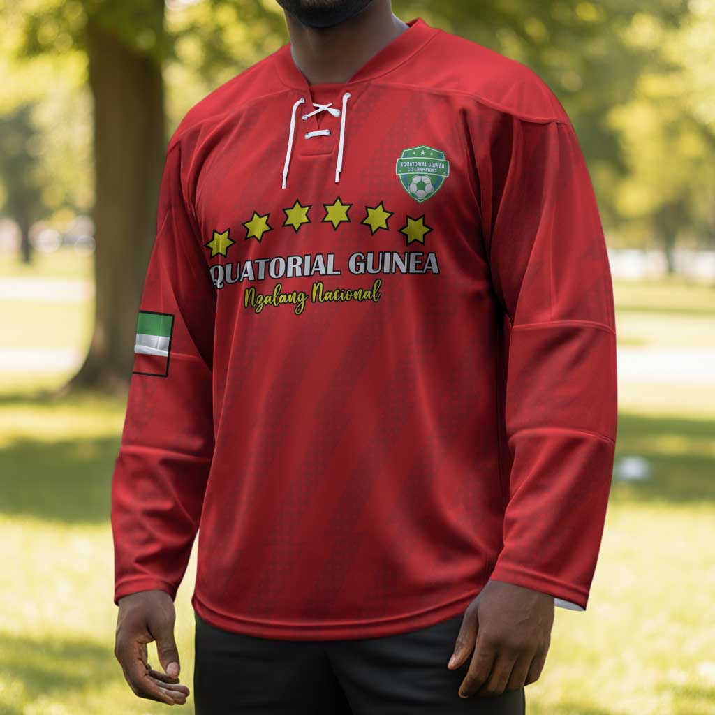 Custom Equatorial Guinea Football Hockey Jersey Go Nzalang Nacional Go - African Pride