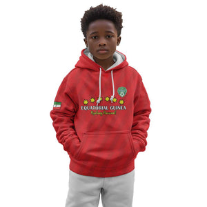 Custom Equatorial Guinea Football Kid Hoodie Go Nzalang Nacional Go - African Pride