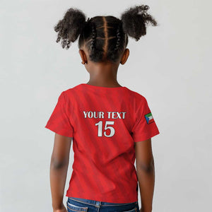 Custom Equatorial Guinea Football Kid T shirt Go Nzalang Nacional Go - African Pride