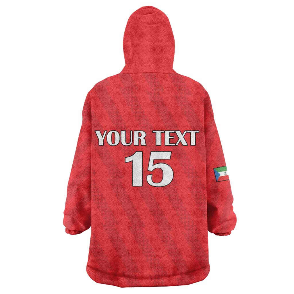 Custom Equatorial Guinea Football Kid Wearable Blanket Hoodie Go Nzalang Nacional Go - African Pride