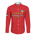 Custom Equatorial Guinea Football Long Sleeve Button Shirt Go Nzalang Nacional Go - African Pride