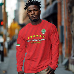 Custom Equatorial Guinea Football Long Sleeve Shirt Go Nzalang Nacional Go - African Pride