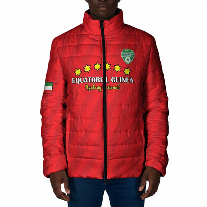Custom Equatorial Guinea Football Padded Jacket Go Nzalang Nacional Go - African Pride