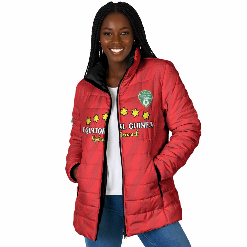 Custom Equatorial Guinea Football Padded Jacket Go Nzalang Nacional Go - African Pride
