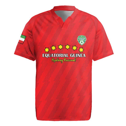 Custom Equatorial Guinea Football Rugby Jersey Go Nzalang Nacional Go - African Pride