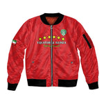 Custom Equatorial Guinea Football Sleeve Zip Bomber Jacket Go Nzalang Nacional Go - African Pride