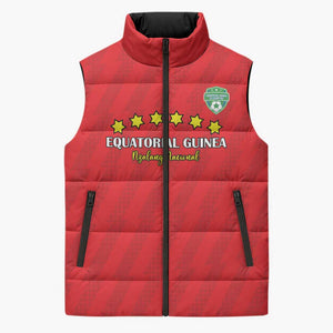 Custom Equatorial Guinea Football Sleeveless Puffer Jacket Go Nzalang Nacional Go - African Pride