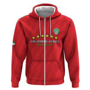 Custom Equatorial Guinea Football Zip Hoodie Go Nzalang Nacional Go - African Pride