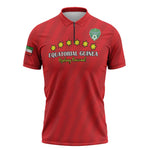 Custom Equatorial Guinea Football Zipper Polo Shirt Go Nzalang Nacional Go - African Pride