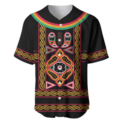 Cameroon Bamenda Baseball Jersey Toghu Traditional Pattern