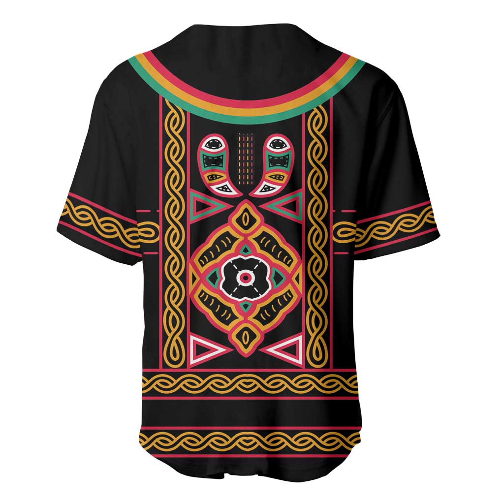 Cameroon Bamenda Baseball Jersey Toghu Traditional Pattern