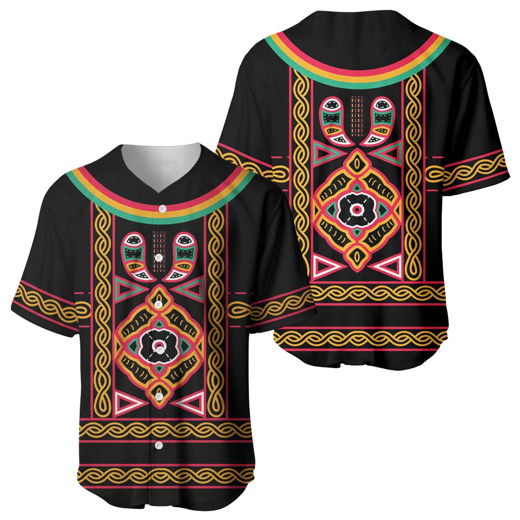Cameroon Bamenda Baseball Jersey Toghu Traditional Pattern