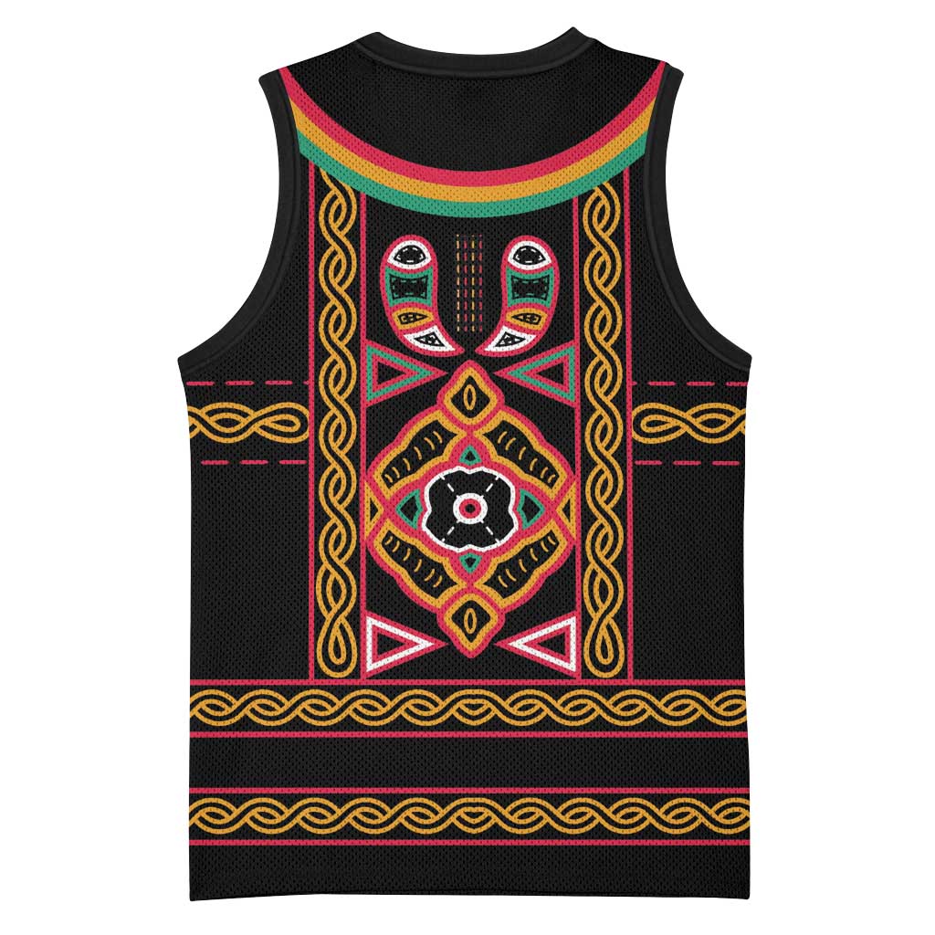 Cameroon Bamenda Basketball Jersey Toghu Traditional Pattern