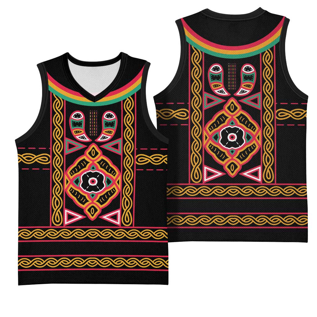Cameroon Bamenda Basketball Jersey Toghu Traditional Pattern