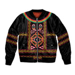 Cameroon Bamenda Bomber Jacket Toghu Traditional Pattern