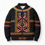 Cameroon Bamenda Bomber Puffer Jacket Toghu Traditional Pattern
