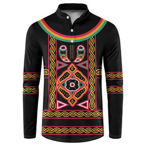 Cameroon Bamenda Button Sweatshirt Toghu Traditional Pattern