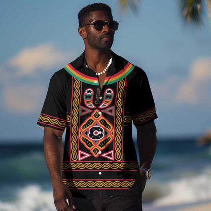 Cameroon Bamenda Hawaiian Shirt Toghu Traditional Pattern
